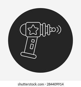 Space Gun line icon
