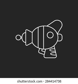 Space Gun line icon