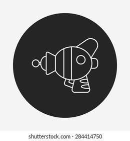 Space Gun line icon