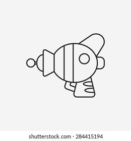 Space Gun line icon