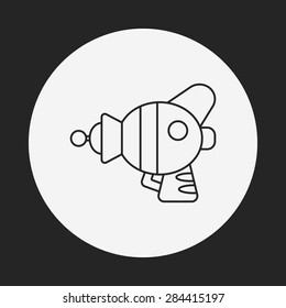 Space Gun line icon