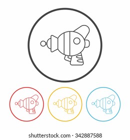 Space Gun line icon