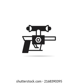 space gun with scope icon vector illustration
