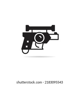 space gun with scope icon vector illustration