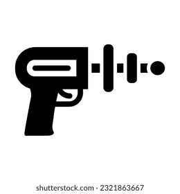 Icono De Glifo Vector De Armas Espaciales Para Uso Personal Y Comercial.
