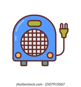 Space Heaters Filled Icons , Vector illustration