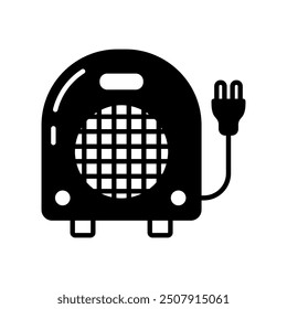 Space Heaters Glyph Icon, Vector illustration