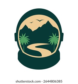 Space Helmet Ecosystem Sci Fi Silhouette