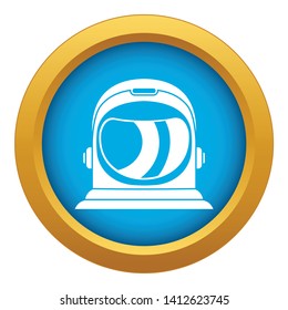 Space helmet icon blue vector isolated on white background for any design