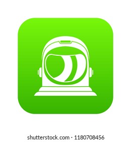 Space helmet icon digital green for any design isolated on white vector illustration