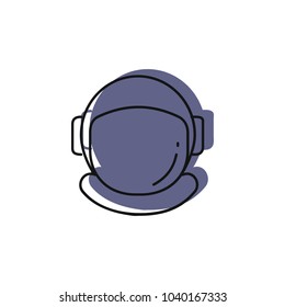 Space helmet icon. Doodle illustration of Space helmet vector icon for web and advertising