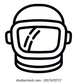 Space helmet icon. Outline space helmet vector icon for web design isolated on white background