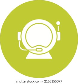 Space Helmet Icon Vector Image. Can Also Be Used For Space. Suitable For Mobile Apps, Web Apps And Print Media.