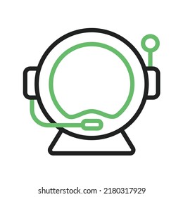 Space Helmet Icon Vector Image. Can Also Be Used For Space. Suitable For Mobile Apps, Web Apps And Print Media.