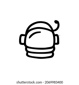 space helmet icon in vector. Logotype - Doodle