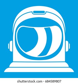 Space helmet icon white