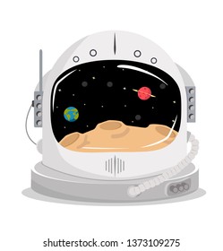 space helmet vector concept