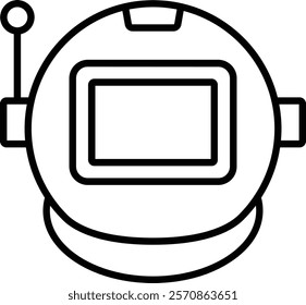 Space Helmet vector icon. Can be used for printing, mobile and web applications.