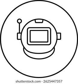 Space Helmet vector icon. Can be used for printing, mobile and web applications.