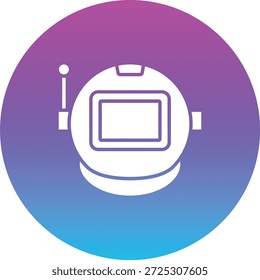 Icono de Vector de casco espacial. Se puede utilizar para aplicaciones de impresión, móviles y de Web.