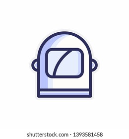 Space helmet vector icon. Illustration helmet icon for astronout. 