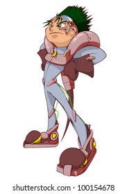 Space hero guy whit spacesuit them. / Space Hero