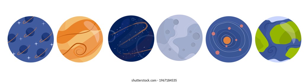 Space highlights. Abstract space icon