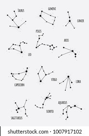 Space horoscope constellation stars