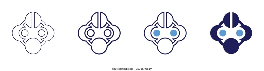 Space industry​ icon in 4 different styles. Thin Line, Line, Bold Line, Duotone. Duotone style. Editable stroke.