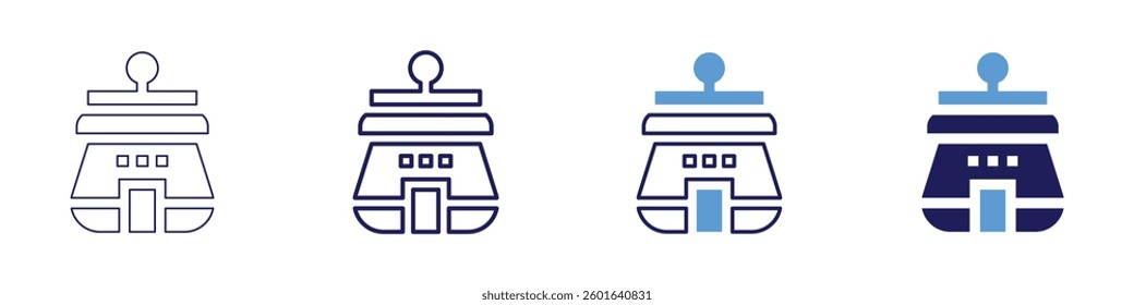 Space junk​ icon in 4 different styles. Thin Line, Line, Bold Line, Duotone. Duotone style. Editable stroke.