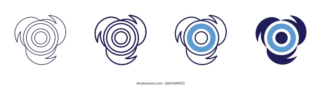 Space science​ icon in 4 different styles. Thin Line, Line, Bold Line, Duotone. Duotone style. Editable stroke.