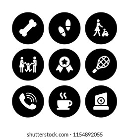 space icon. 9 space set with child, call, snack and toy vector icons for web and mobile app