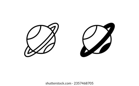 Diseño de icono espacial con ilustración de fondo blanco