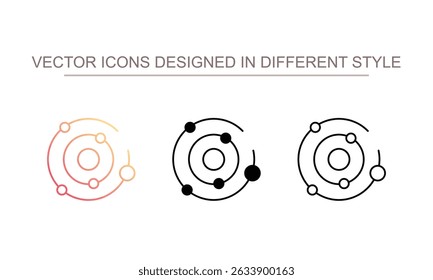 Space icon design with white background stock illustration