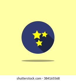 Space icon illustration star flat