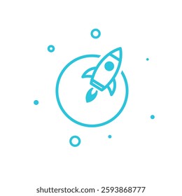 Space icon. Isolated on white background.