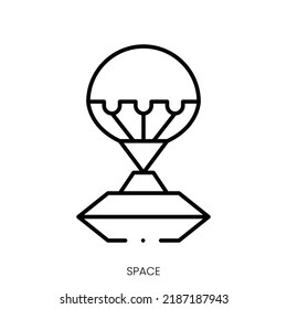 space icon. Linear style sign isolated on white background. Vector illustration