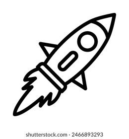 Space icon or logo illustration outline black style	