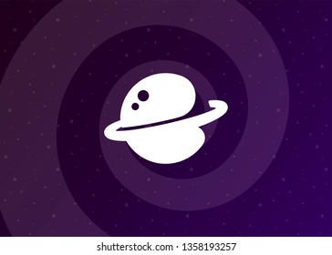 Space Icon Planet Background Vector Illustration