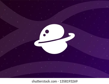 Space Icon Planet Background Vector Illustration
