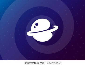 Space Icon Planet Background Vector Illustration