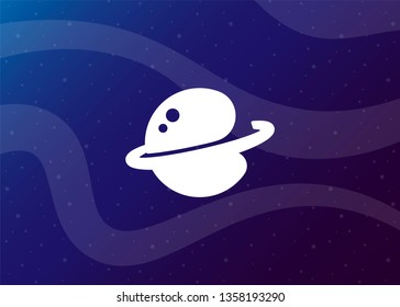 Space Icon Planet Background Vector Illustration
