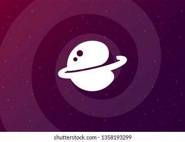 Space Icon Planet Background Vector Illustration