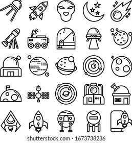 space icon in a quality line style