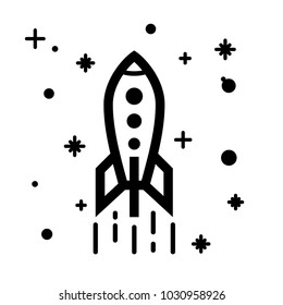 Space icon with a rocket image