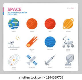 Space icon set