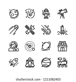 Space icon set