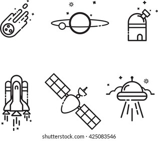 Space icon set