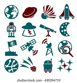 space icon set