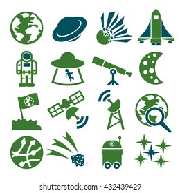 space icon set